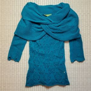 Catherine Malandrino Crochet Off-Shoulder Sweater